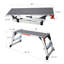 Banc de travail pliant en aluminium antidérapant avec capacité de 330 lb et accès double face pour une utilisation sûre et stable