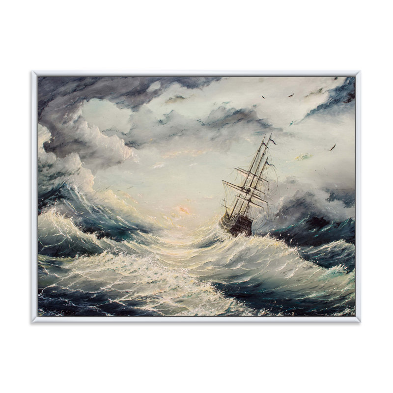 Struggle with the Elements - Peinture sur toile, H 24 po x l 32 po x P 1 po, Toile blanche encadrée