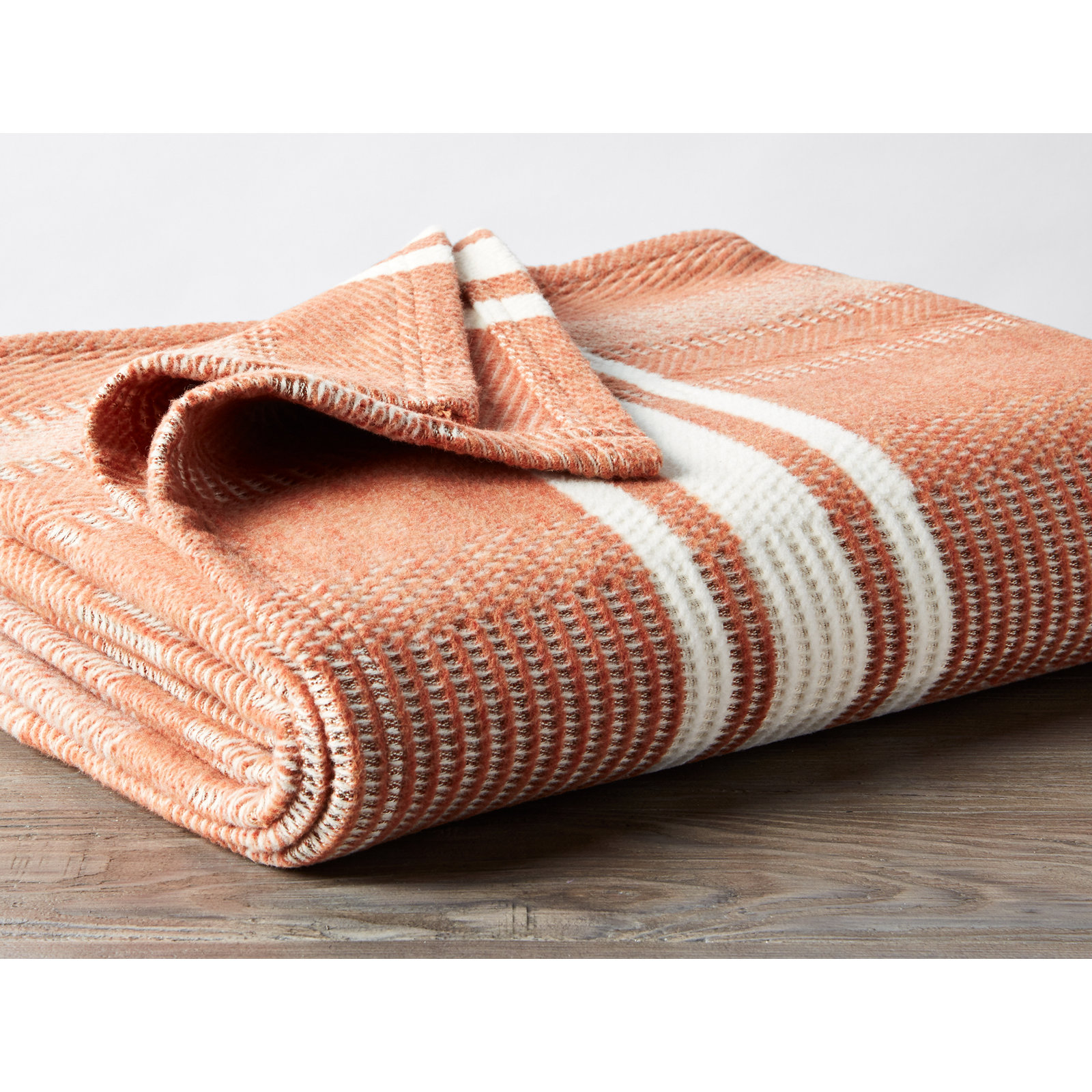 Cirrus Cotton Hand Woven Throw Blanket, Spice