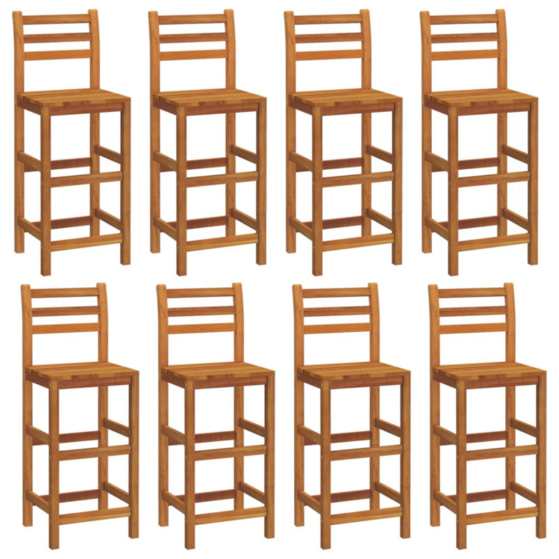 Bar Stool Bar Seat Counter Height Stool for Kitchen Pub Solid Wood, 8