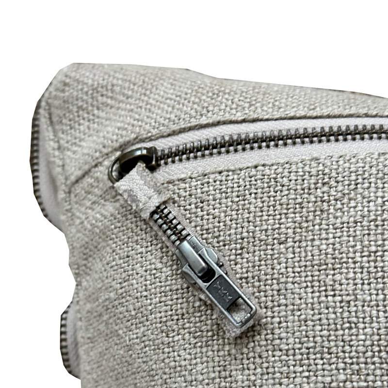 Heavy Metal Zipper Pillow Cover & Insert