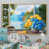 Toile naturelle avec cadre flottant