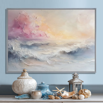 Parallel Streams of Lavender Coastal Horizon I - art mural côtier