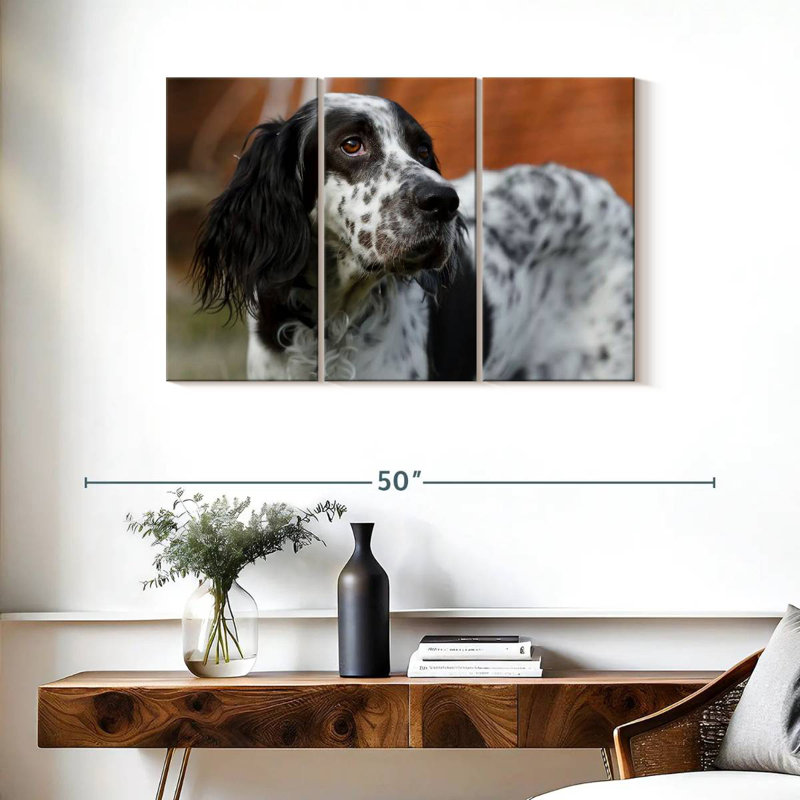 Spotted English Setter, 24" H x 38" W