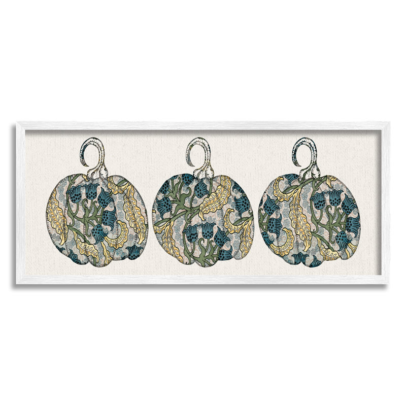 «Paisley», citrouille, trio, jacinthe des bois, illustration florale par Daphne Polselli - impression, H 10 po x l 24 po