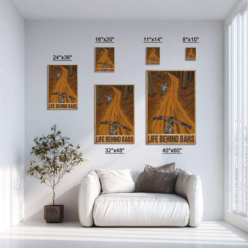 Art mural sur toile Life Life Derrière, L 11 po x H 14 po