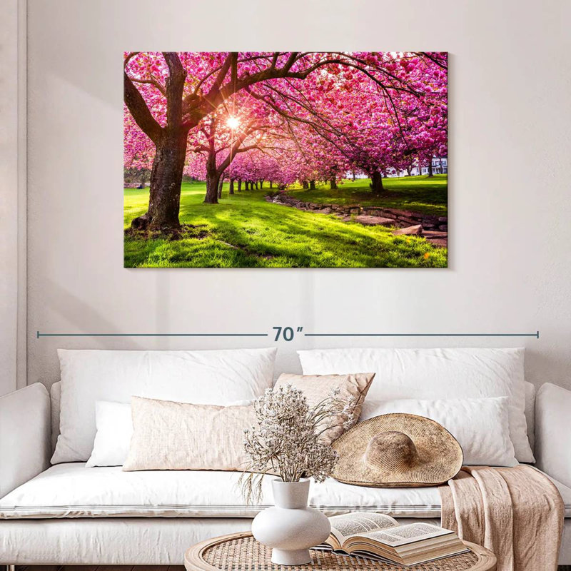 Jardin de fleurs de cerisier Harnek, H 30 po x l 45 po