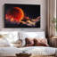 "Art mural lune rouge sang"-341291789