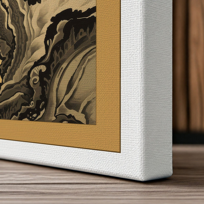 Blossoms in Flight Japandi - Wrapped Canvas, 36x24 - 91.4 x 61.0 cm, White Border