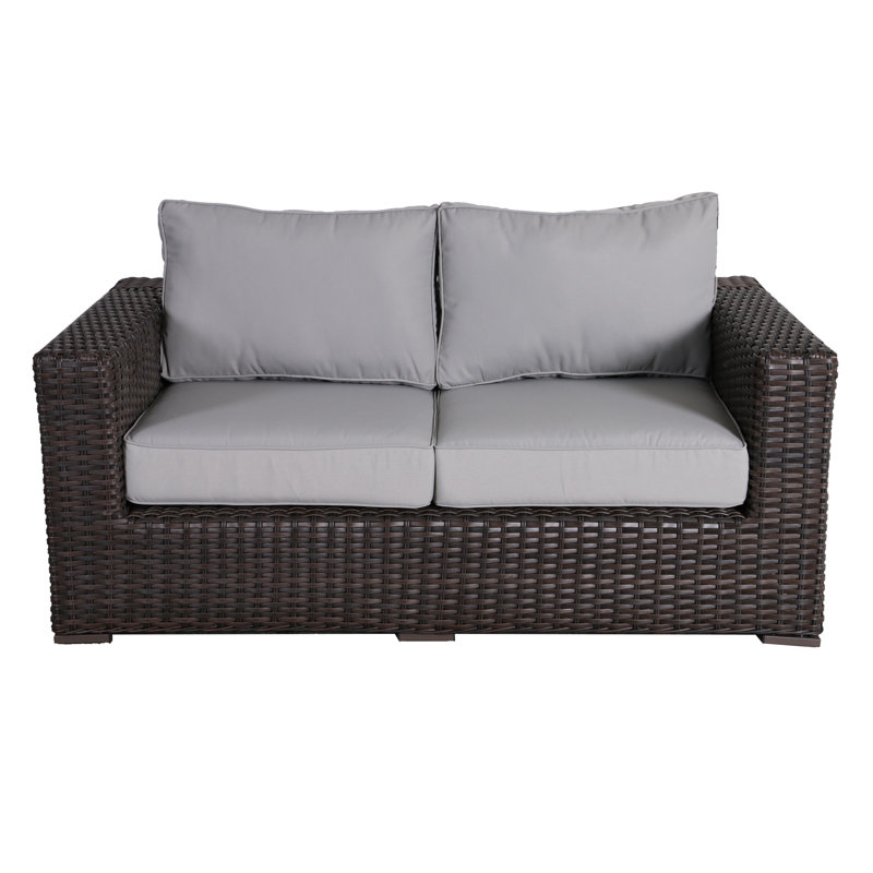 Woodham 65'' Wide Loveseat with Cushions, Gray