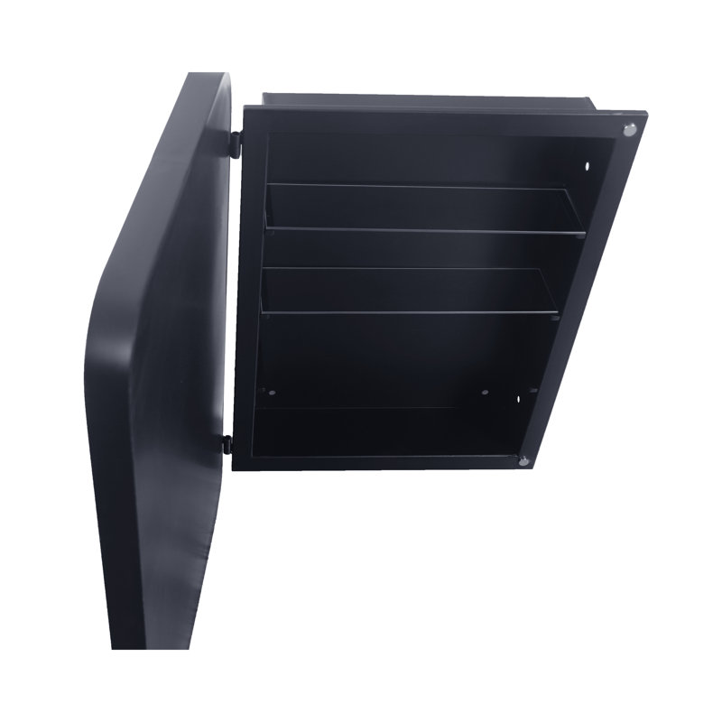 Armoire à pharmacie murale sans cadre avec 3 tablettes réglables Keitra