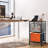 Mesh File Cart With 2 Drawers & Swivel Casters, Lockable Rolling File Organizer Cabinet For Office