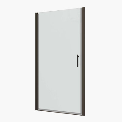 Universal Pivot Shower Door,Open Outside,With 1/4" Tempered Glass