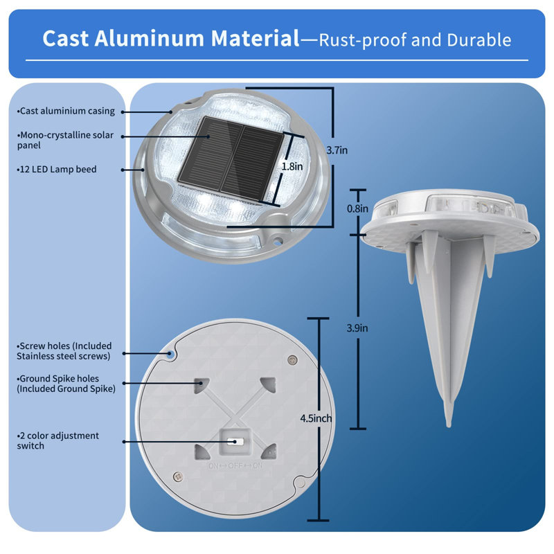 Modern Solar LED Pathway Lights Multipack in White and Blue