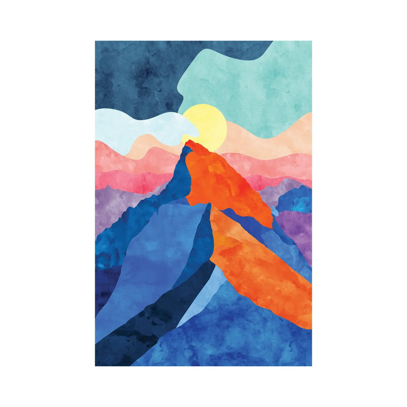 Colorful Mountain by Van Credi - Wrapped Canvas Print, 66.04 cm H x 45.72 cm W x 1.91 cm D