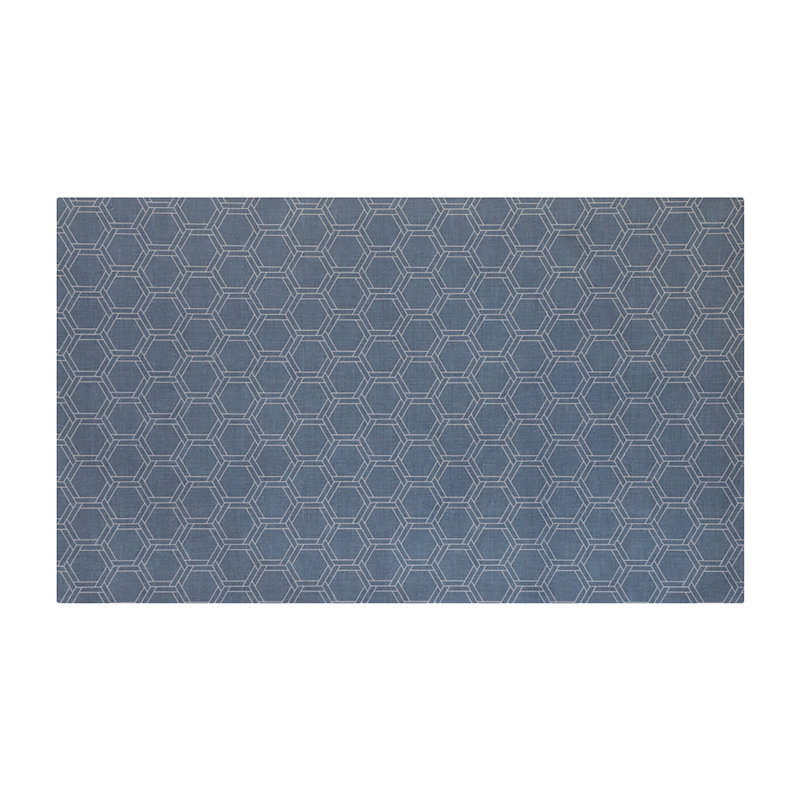 Un-Rug Honeycomb Low Profile Kitchen Mat, Blue, Rectangle 2'10" x 4'10"