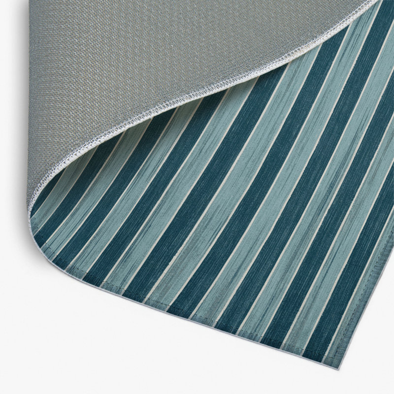 HorizontalStripes Gray Indoor and Outdoor Area Rug, Rectangle 2' x 3'