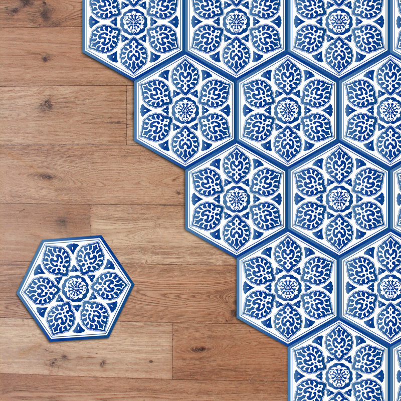 Décalcomanie de plancher hexagonale