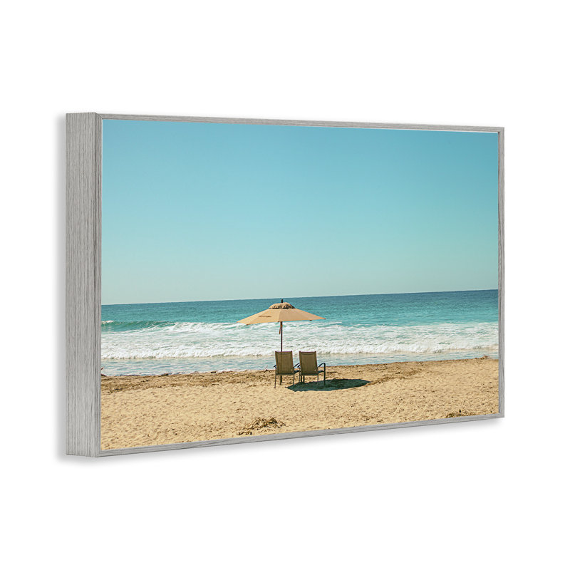 «Beach Calm Wave Wave», giclée encadrée, design par Norm Stelfox, Estampe numérique Farmhouse, H 12 po x l 18 po