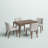 Paulina 4 Person Rectangular Table Set w/ Light Tan Upholstered Chairs-36504918
