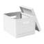 De 2 contenants de rangement empilables pliables avec couvercles pour organiser divers articles dans le bureau et la maison - Fabrication en plastique, conception compacte, 2 boîtes de transport, dortoirs appropriés