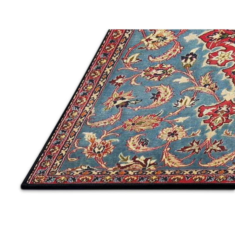 Tapis oriental bleu / rouge, Rectangle 5 pi x 7 pi