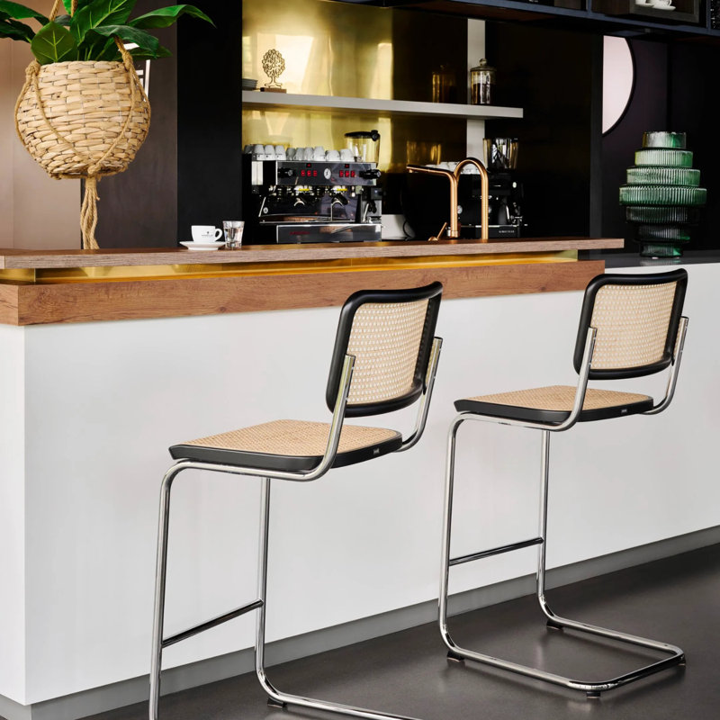 Tabouret de comptoir Cesca, Noir