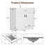 Ensemble de meuble-lavabo autoportant 36 po avec lavabo en céramique 36 po, meuble-lavabo Farmhouse, blanc-815258775-815258770
