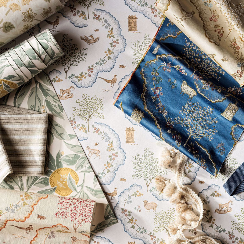 Highgrove Wildflower Meadow Brocade, Sapphire