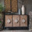 Buffet en bois brun et noir