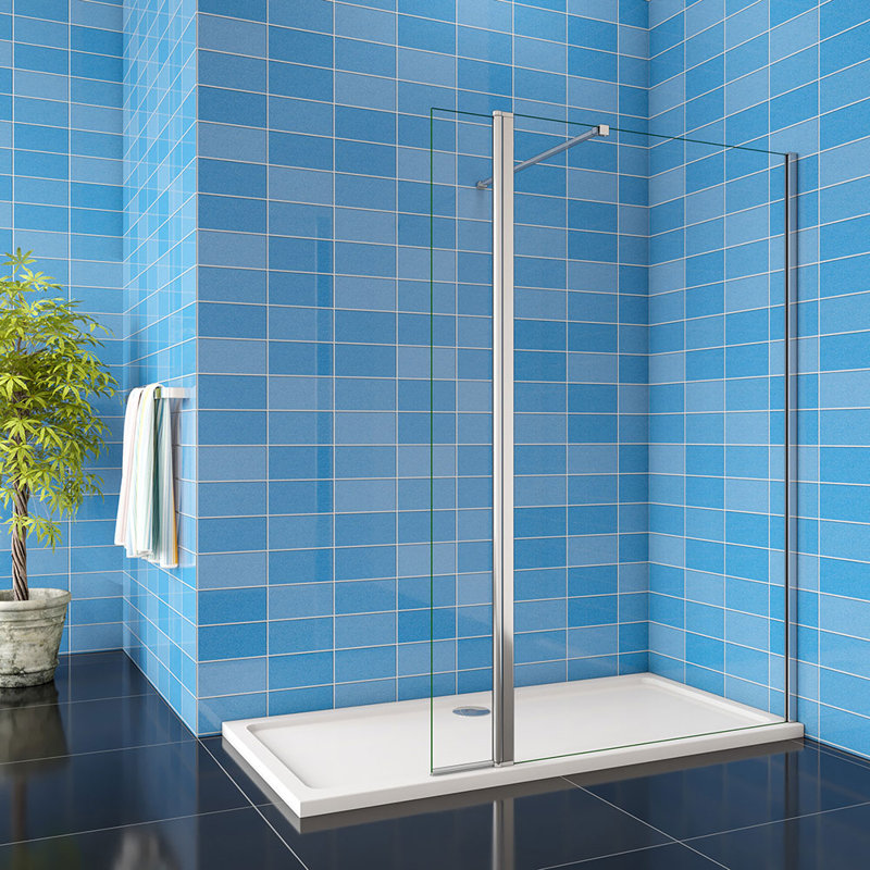 Isaias 1900mm H Walk In Glass Screens with Glass, 900mm