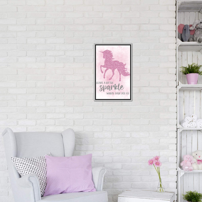 Art sparkle, H 26 po x l 18 po x P 1,5 po, Toile avec cadre argenté