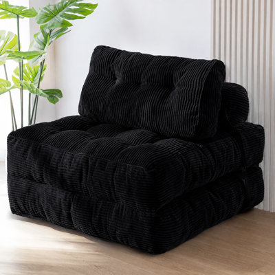 Upholstered Furniture Standard Dimensions Corduroy 1 Piece Upholstered Furniture Black Multi-functional Use
