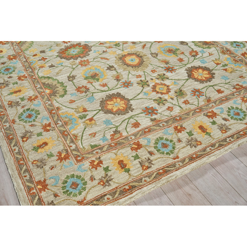 Newport hand-tufted New Zealand Wool Beige Area Rug, 6'X9'