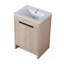 Meuble-lavabo autoportant avec 2 portes d'armoire à fermeture douce