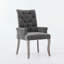 Chaise de salle à manger rembourrée en tissu Chenille-1345053561