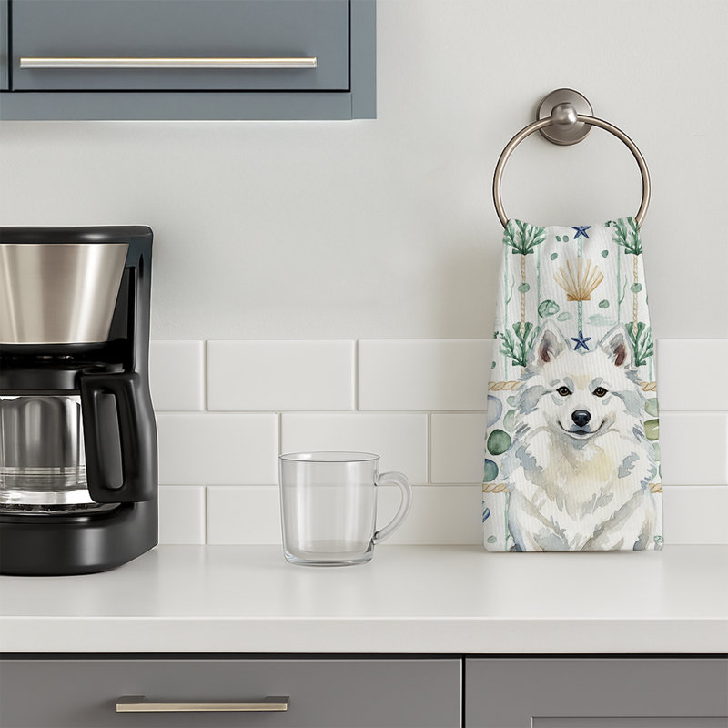 Serviette de cuisine American Eskimo, Esquimau américain