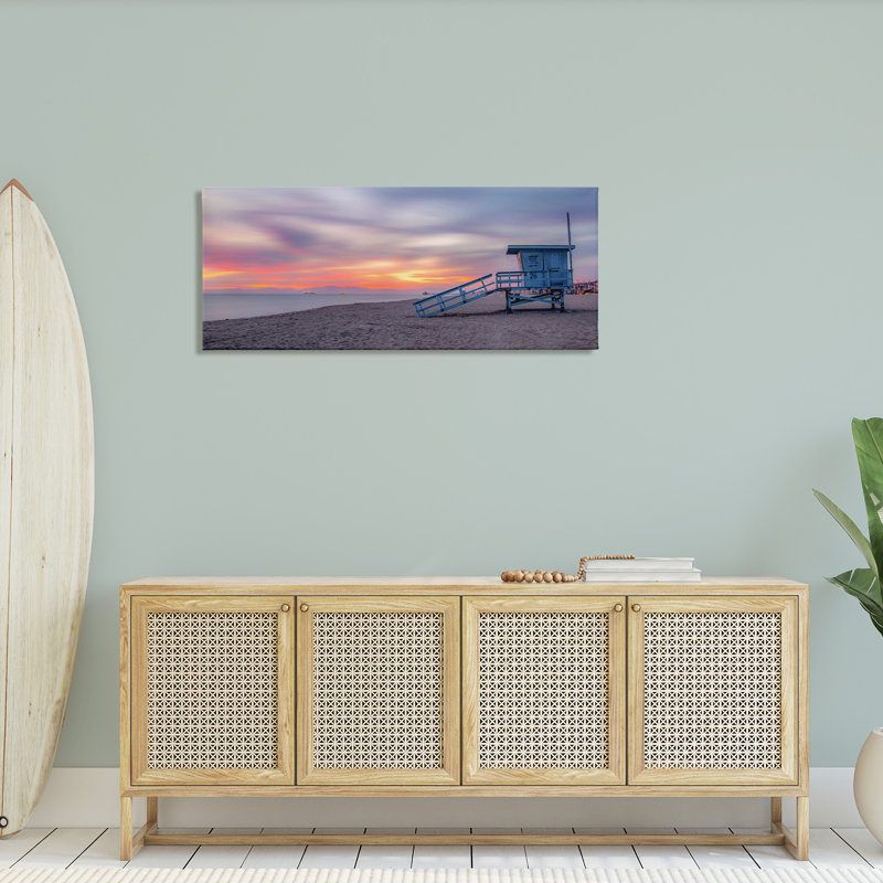 «Beach Hut Sunset» par Jeff Poe, H 20 po x l 48 po x P 1,5 po
