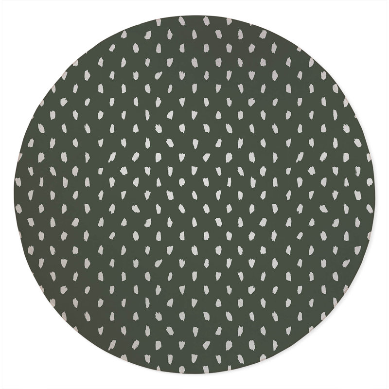 Splat Point Non-Slip Outdoor Rug, Round 5'