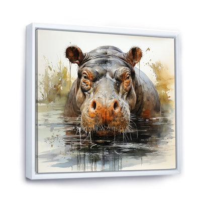 Hippopotame gris et gris