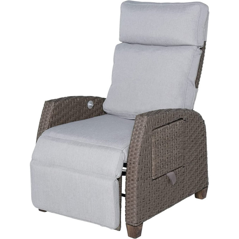 Fauteuil inclinable 150 Grand Grand, Coussin gris foncé / structure noire
