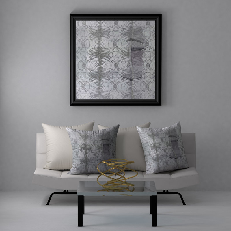 Abstract Reversible Throw Pillow, 18" x 18"
