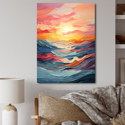 «Iseah Bold Pastel Sunset III», reproduction sur toile