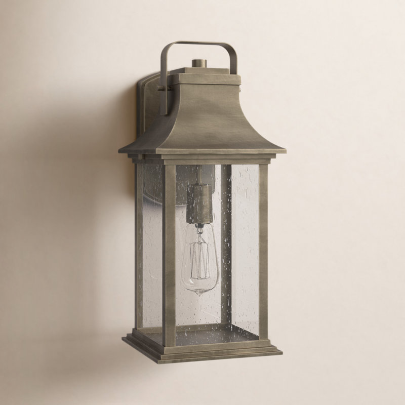 Lanterne murale d'extérieur à 1 ampoule Sereia, Bronze, H 16,75 po x l 7,25 po x P 8,25 po