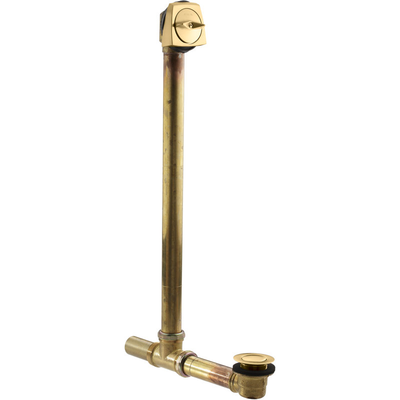 Drain de baignoire Clearflo, Laiton brossé moderne éclatant