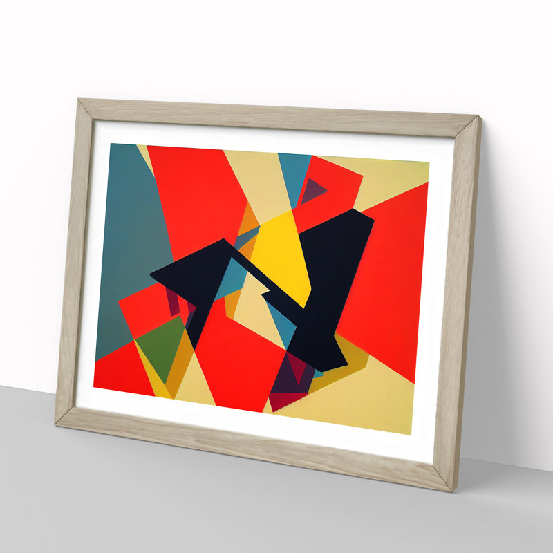 Art Suprematism Vol.7 Abstract - Single Picture Frame Print, 34cm H x 46cm W x 2cm D, Oak Framed