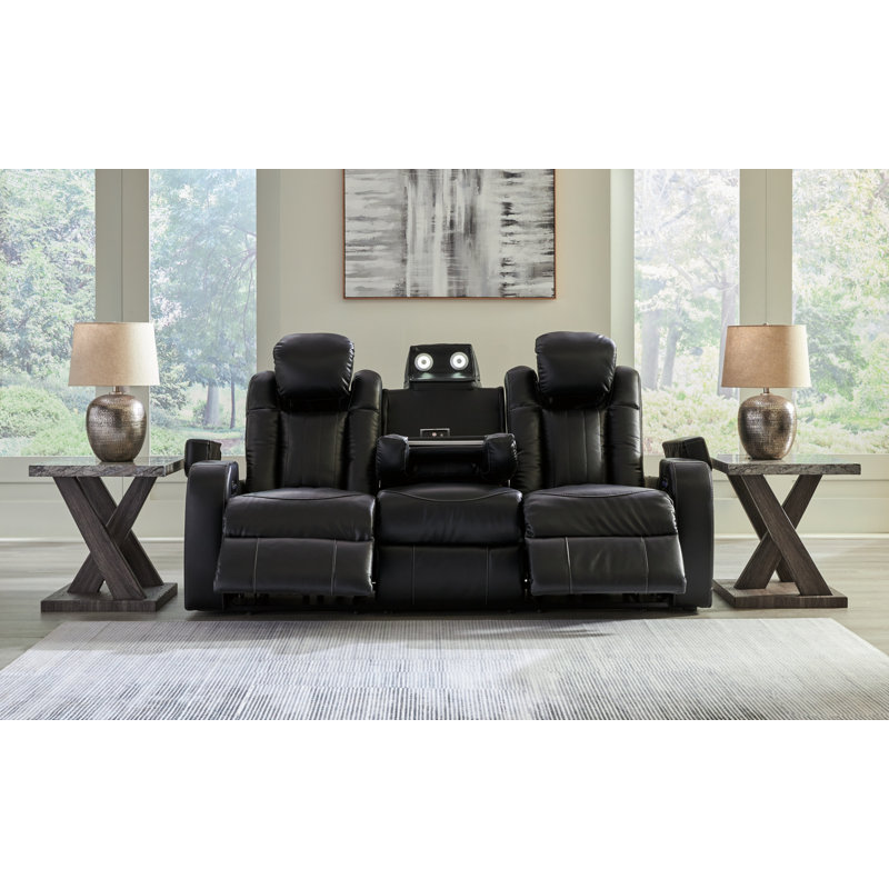Gwenny 86'' Faux Leather Power Reclining Sofa