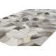 Ricci Abstract Handmade Leather Area Rug in Gray