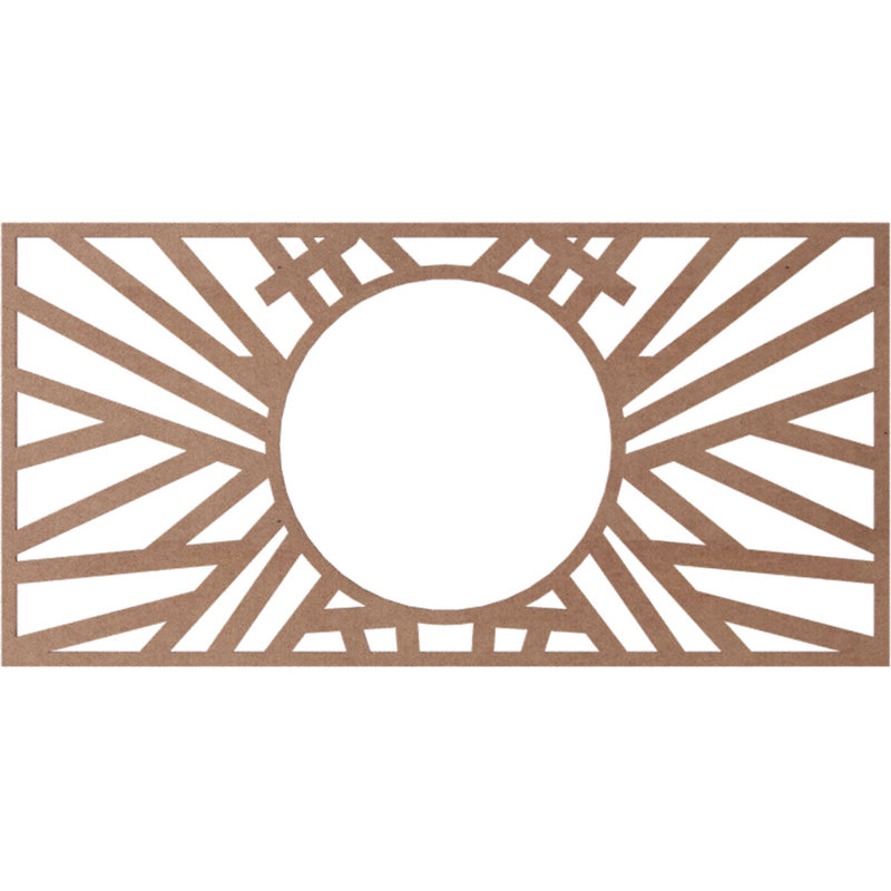Hoover Ceiling Medallion, Wood (Paint Grade), 18" H x 36" W x 0.25" D
