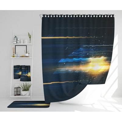 Nayela Polyester Shower Curtain Set